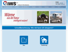 Tablet Screenshot of iws-waerme.de